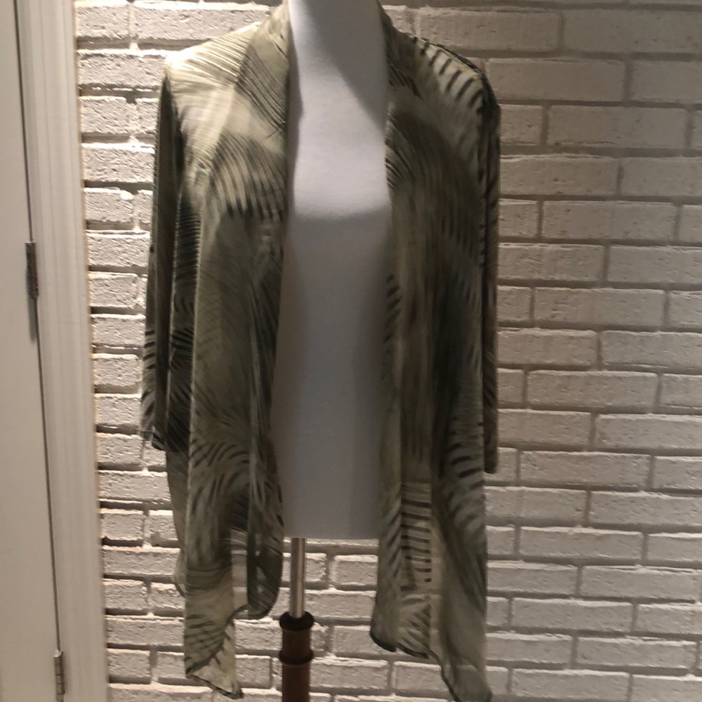 Chico’s Sheer Open Front Cardi SZ 3 - LN